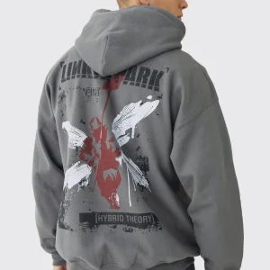 Oversized Linkin Park Wash License Hoodie