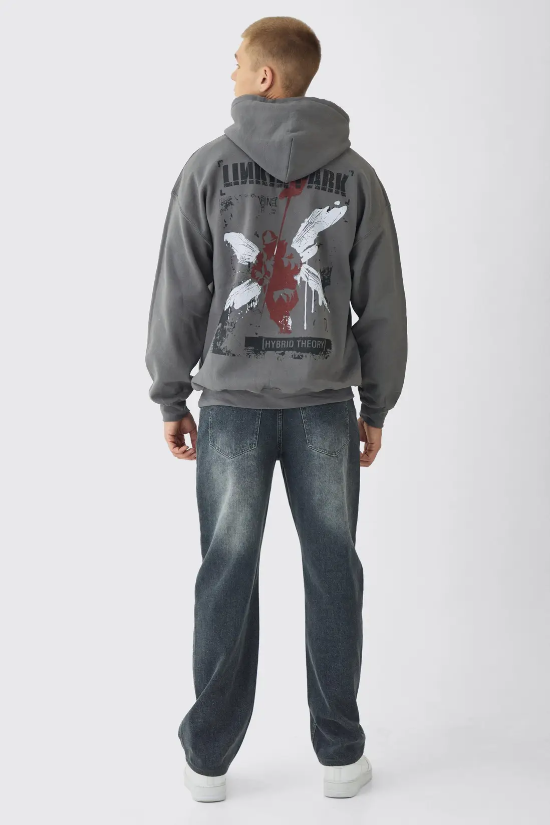 Oversized Linkin Park Wash License Hoodie - Image 2