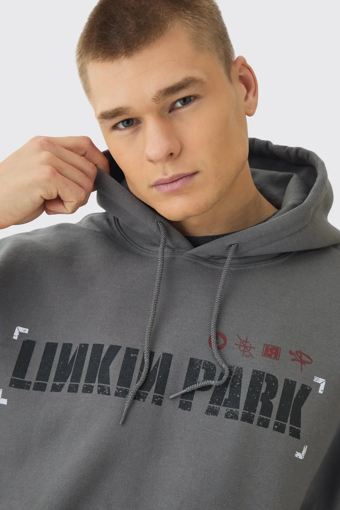 Oversized Linkin Park Wash License Hoodie - Image 3