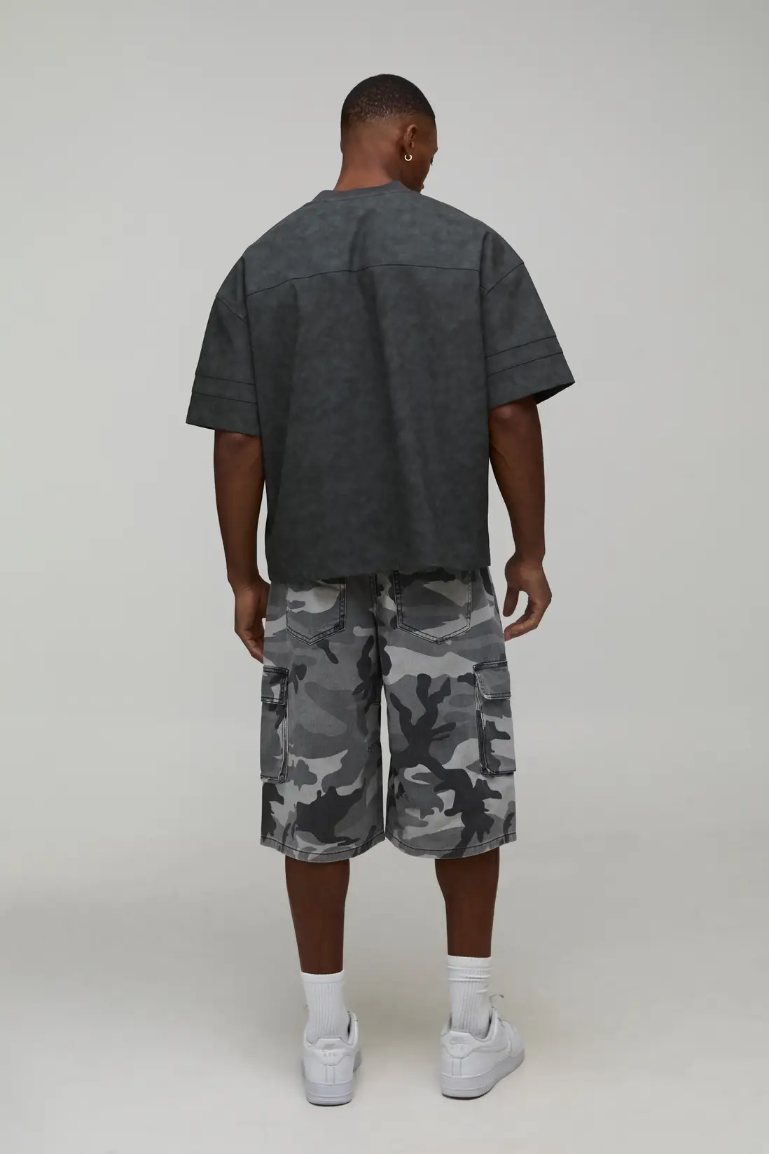 Oversized Washed PU Varsity Hockey T-Shirt - Image 2