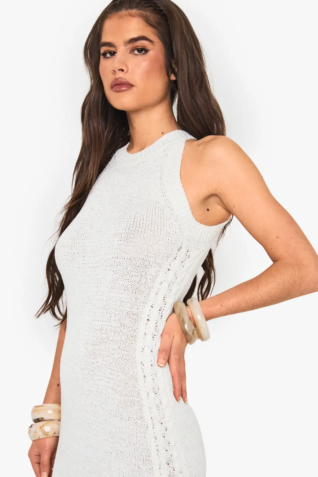 Tassel Detail Crochet Dress - Image 3